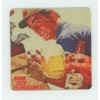 Coaster Falstaff Beer  COASTER  - Man Size Pleasure - 1970s Golf Design