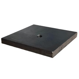 PSB STAHL AUF MASS Steel Plate Anchor Plate with Centre Hole 150 x 150 x 5 mm (10 mm Bore)