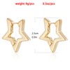 Gold Star Hoop Earrings Big Star Gold Jewelry Chunky Star