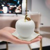 WJINNG Ceramic Match Holder With Striker - Decorative Matches Holder