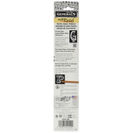 2-Pack - General Pencil Gen-4414-2BP 2 Pencils/Pack Multi-Pastel Chalk Pencils, White