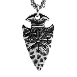 LANGHONG Norse Viking Thor Hammer Necklace Mjolnir Necklace for Men Talisman Jewelry, 45X25, Stainless Steel, No Gemstone