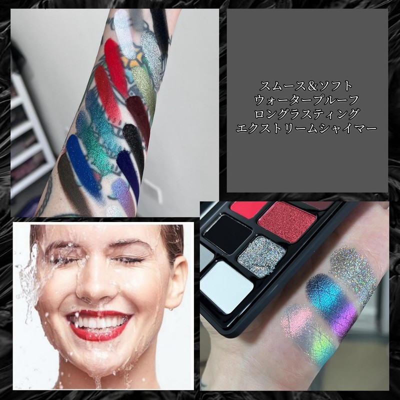 LIANGNISHI 16 Colors Full Glitter Eyeshadow Palette, Pearlized Diamonds, Multi