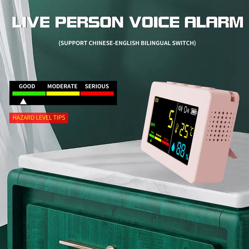 Portable Air Quality Meter 3in1 CO Temperature and Humidity Tester