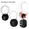 3 Pieces Luggage Locks Set, Combination Lock Suitcase Lock, Small