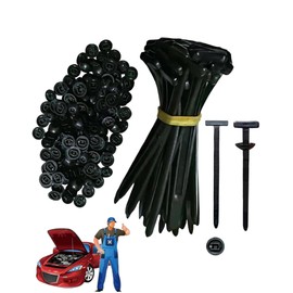 Nylon Universal Cable Tie Buckle for Car, 100 PCS Heavy Duty Self Locking Cable Tie with Buckle, UV Resistant Multifunctional Cable Ties Buckles Zip Tie for Car Daily Repair (100PCS)