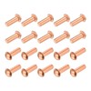 sourcing map 30 Pcs 13/64" x 35/64" Round Head Copper