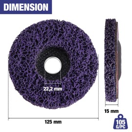 WORKPRO Pack of 6 CSD Discs 125 mm Sanding Discs Set, Cleaning Discs for Angle Grinder for Removing Rust & Paint, Abrasive Angle Grinder Discs for Coarse Cleaning