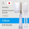 Soladey Ionic Toothbrush Replacement Brush Heads Refill, 4 Count -4