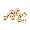20 PCS 2 Hole Mini Metal Round Buttons Small Bread