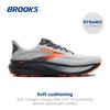 Brooks Men’s Ghost 17 Neutral Running Shoe - Oyster Mushroom/Orange/Ebony
