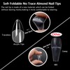 MAGIC ARMOR Pack of 120 Round Almond Nail Tips, Artificial