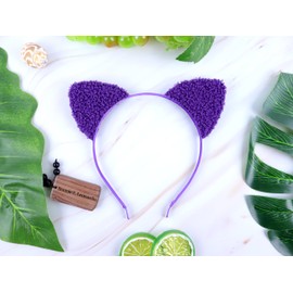 Bonnie Z. Leonardo Curly Padded Cat Ear Cat Ears Headband Purple