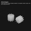 MECCANIXITY 40Pcs Plastic Gears 10 Teeth Plastic Shaft Gears Model