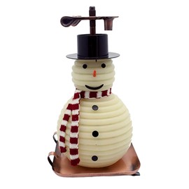Candle by the Hour Candle by the Hour 100-Hour Snowman Candle, Copper Base, Eco-friendly Natural Beeswax with Cotton Wick