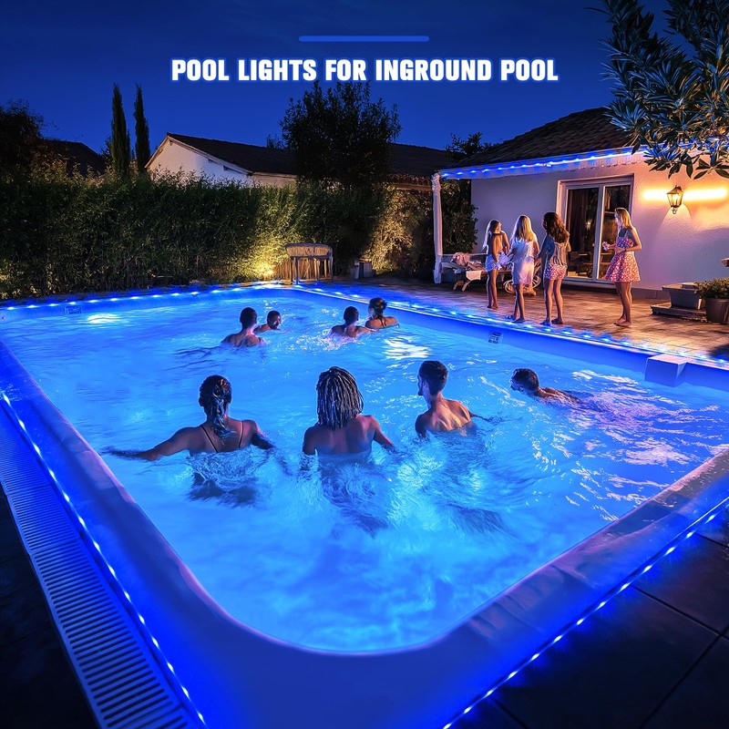 JMEXSUSS 2 Pack 100 LED Solar Rope Lights, IP65 Solar