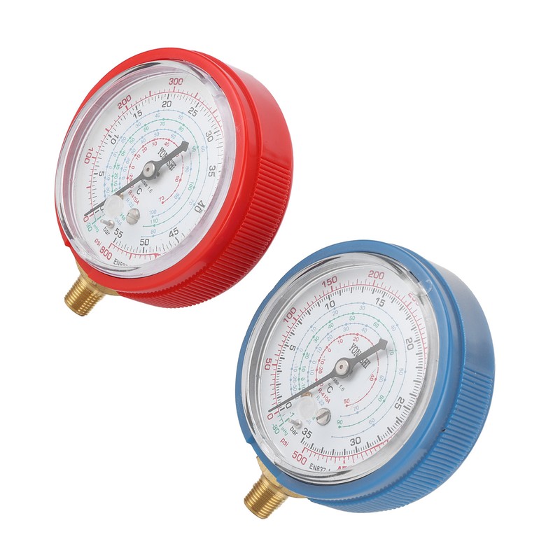 Air Conditioning Fluoride Pressure Gauge High/Low Pressure Meter AC Repairing