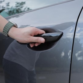 WUJZ Compatible for Mazda 3 Accessories Car Door Handle Cover Protector, Black Plastic, No Adhesive, Preserves Keyhole Access