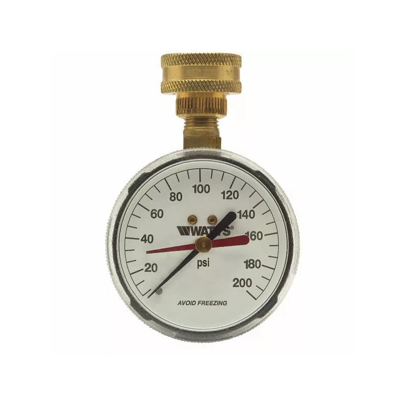 Watts Pressure Test Gauge With High Pressure Indicator Hand IWTG