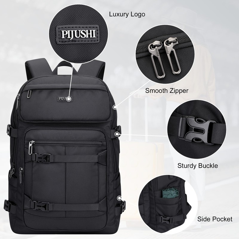 PIJUSHI Travel Backpack for Women Men Flight Aprroved Carry on