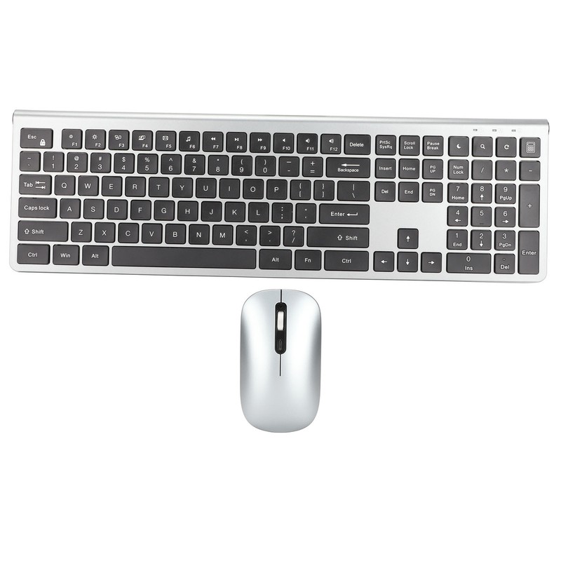 2.4G Wireless Keyboard and Mouse 108 Key Full Size Keyboard