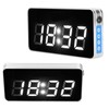 Desk Clock Glass Mirror Luminous Function LED Display Perpetual Calendar