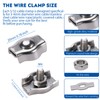 8PCS 1/8 Inches M3 Stainless Steel Wire Rope Cable Clip