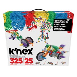 K'NEX 85049 Motorised Creations Building Set, 3D Educational Toys for Kids, 325 Piece Stem Learning Kit, Engineering for Kids, Colourful 25 Model Building Construction Toy for Children Aged 7 +