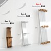 SKOLOO Wooden Wall Hat Rack, Large Accordion Wall Hanger, Modern,