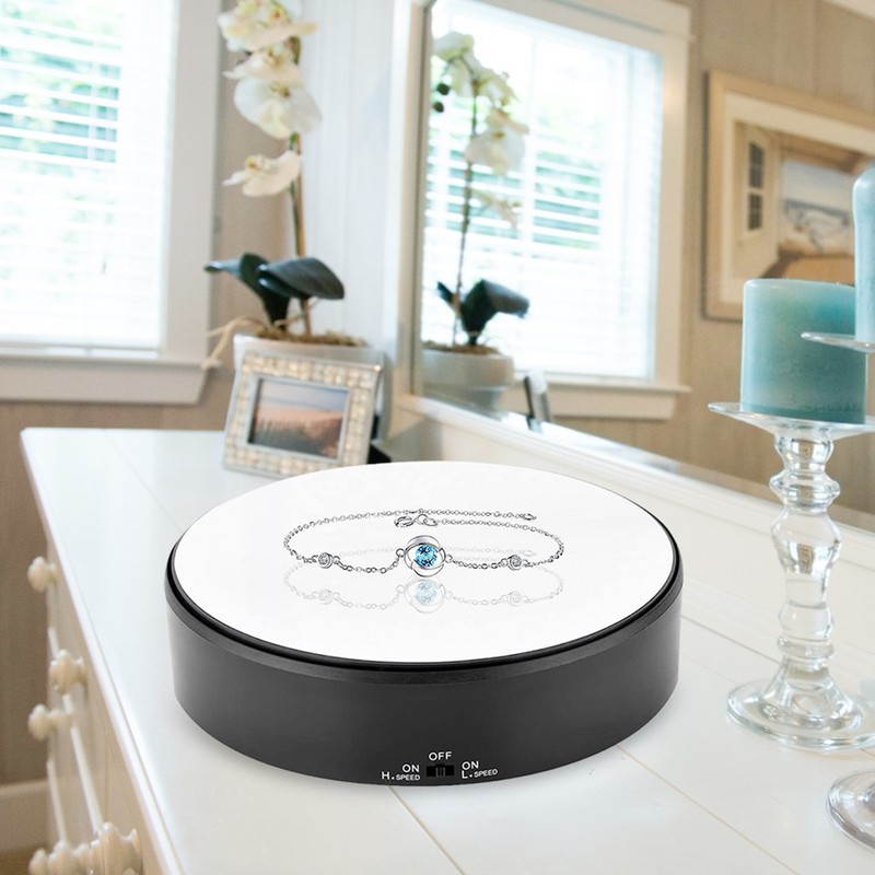 Mirror Surface 360° Rotary Display Stand Adjustable Rotating Speed Turntable