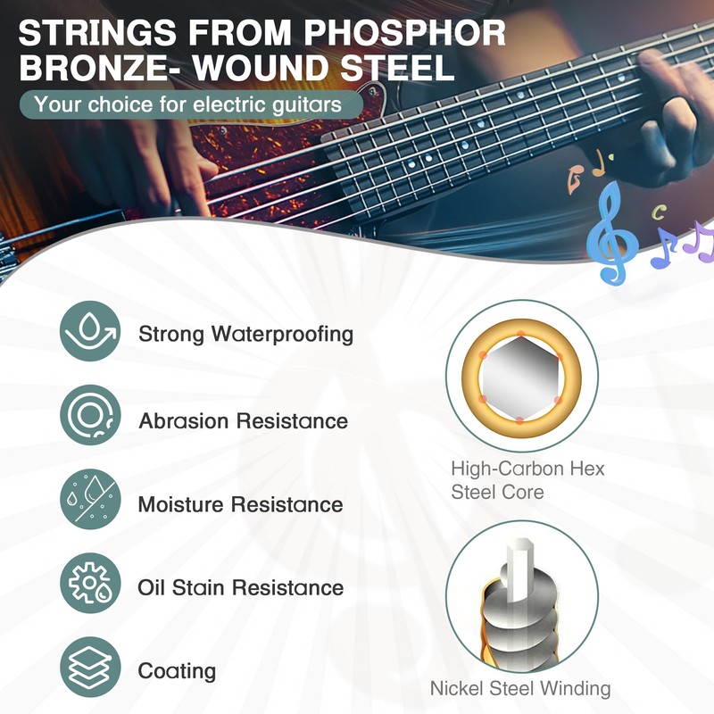 Guitar Strings Acoustic 6 String Set Zachary Acoustic Guitar Strings
