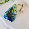 FORLONG Ceramic Soap Dispenser, 3D Hand-Painted Starry Sky Lotion Dispenser,