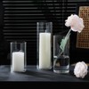 PNJHDZ 24 Pcs White Pillar Candles and Glass Candle Holders,