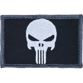 SKULLS SKULL PUNISHER WARRIOR TERMINATOR FLAG SWAT MILITARY ARMY TACTICAL HOOK PATCH