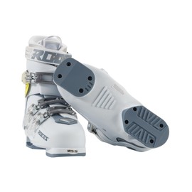 Roces Idea Free Adjustable Youth Ski Boots – White/Teal | Kids & Junior Alpine Ski Boots Size 22.5-25.5 | 3-Buckle with Power Strap