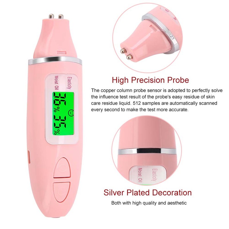 Portable Digital LCD Display Precision Skin Sensor Tester Face Moisture