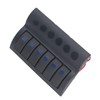 Electrical Switch Panel 6 Gang Pre Wired Blue LED Switch