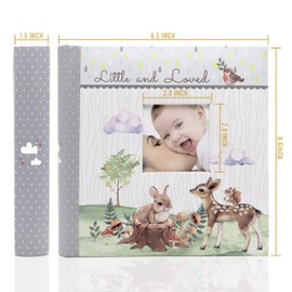 Holoary Holoary Baby Photo Album 4 x 6 160 Photos, Newborn Baby Keepsake Gifts for Baby Boy/Girl and New Parents, Woodland Animals Design