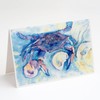 Caroline's Treasures Crab and oyster Greeting Cards and Envelopes Pack