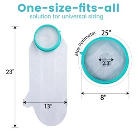 CIVJET Cast Covers for Shower Arm, Waterproof Cast Cover Arm, Cast Cover for Swimming, Cast Protector for Shower Arm Adult, Elbow, Hand, Elbow (Diameter - 7.9")