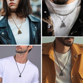 Cool Baphomet Necklace Satanic Jewelry Steel Inverted Leviathan Cross Pendant for Women