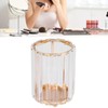 Cosmetic Brush Holder Transparent Glass Round Decorative Desktop Pen Storage