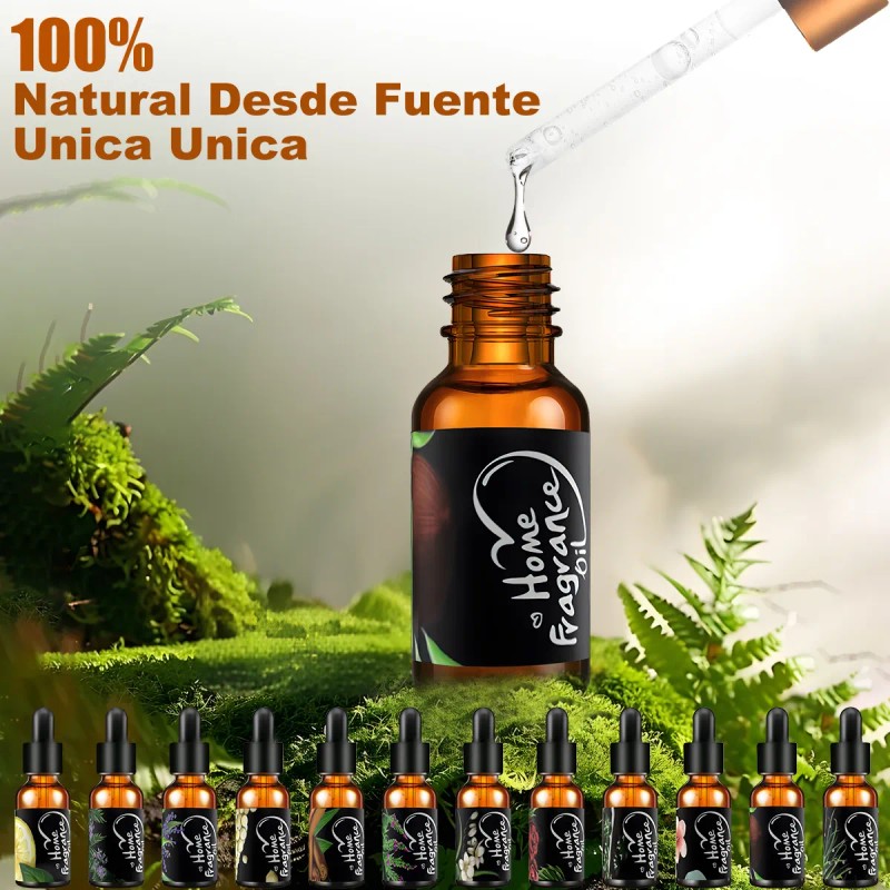 Aceite Esencial Puro y Natural 12 Unidades Para Difusor Y