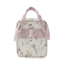 SNIDEL SHGG256086 Canvas Travel Pouch (FLOWER), pink (PNK)