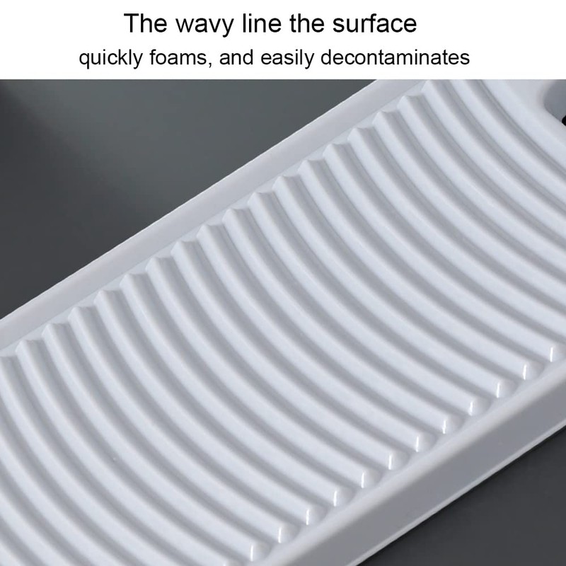 Hangable Antislip Washboard,With Fixed Tripod Thicken Plastic Washboard Clothing Cleaning