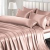 Ersmak 7 Pieces Satin Sheets Set Queen Size, Luxury Silky