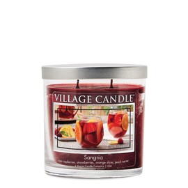 Village Candle Sangria, Small Silver Lid Tumbler Scented Candle, 7.5 oz