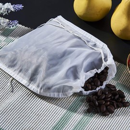 3Pcs Reusable Filter Bags Mesh Nylon Bags for Nut Milk, Coffee, Juice 74 Micron 8" x 12"