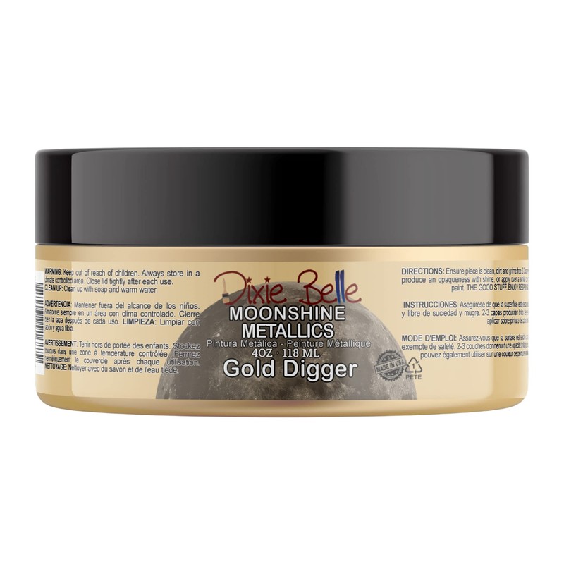 Dixie Belle Moonshine Metallics | Gold Digger (4oz) | Water-Based