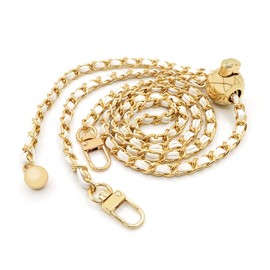 Spldsun Bag Chain, Chain Carry Strap, Handbag Chain, Leather Bag Chain, Adjustable, Rotating Buckle, DIY for Handbag, Shoulder Bag, Purse, Crossbody Bag (White)